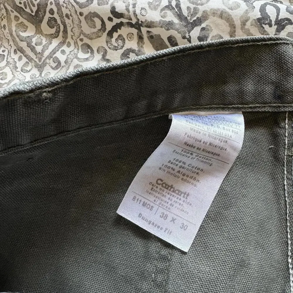 GREEN vintage Carhartt carpenter pants - Picture 4 of 4
